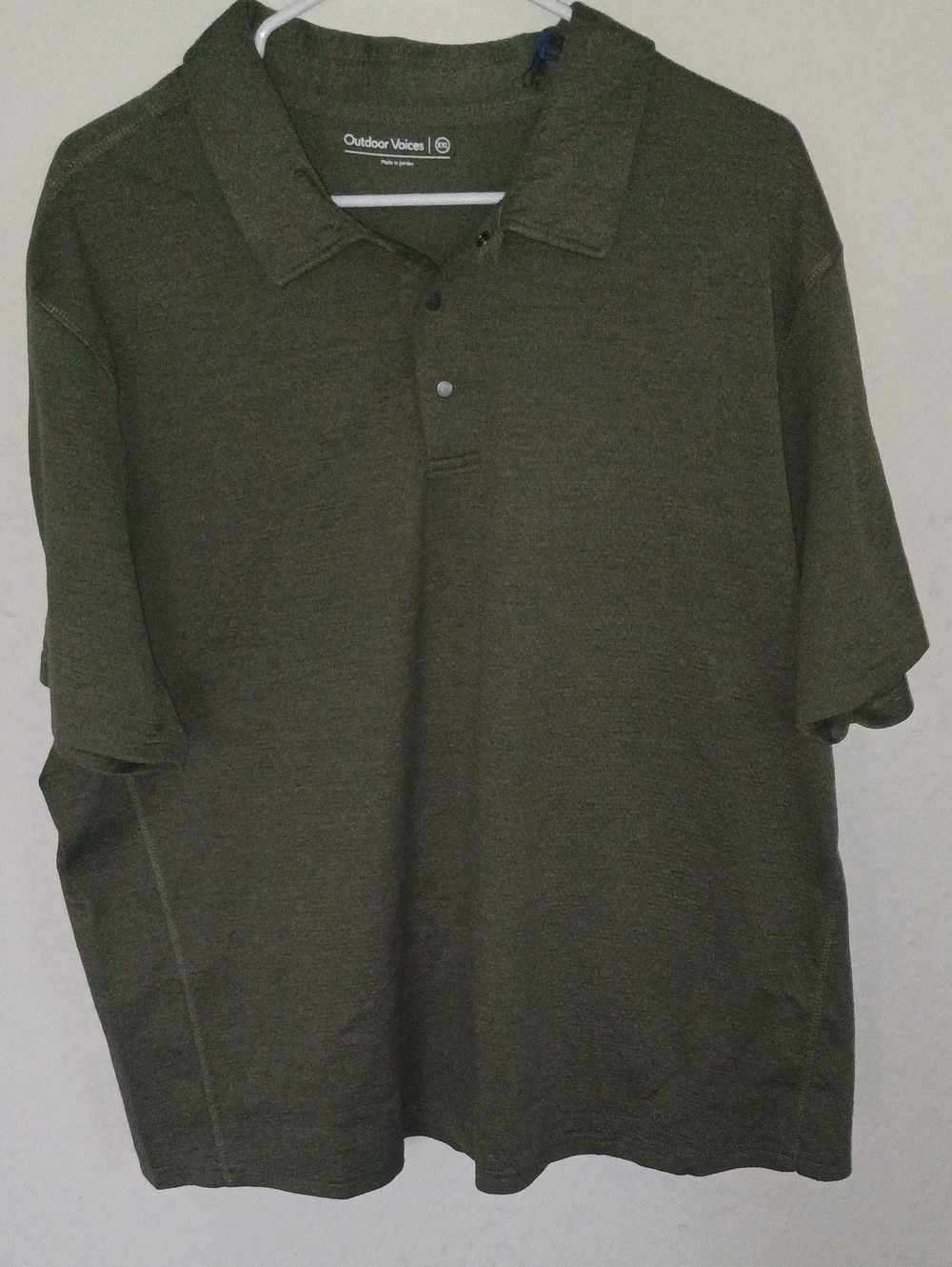 Outdoor Voices Men's Olive Polo Shirt